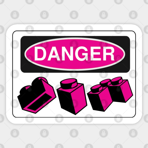 Danger Bricks Sign Sticker by ChilleeW